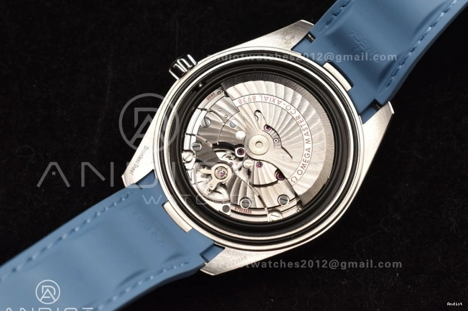 Blue 43mm Clone Dial Best Blue Aqua Rubber 1:1 Edition Super Summer A8938 Strap Terra on GMT VSF Worldtimer 1225